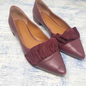 Halston Women’s Moyen Leather Pointed Toe Flats Size 6.5
